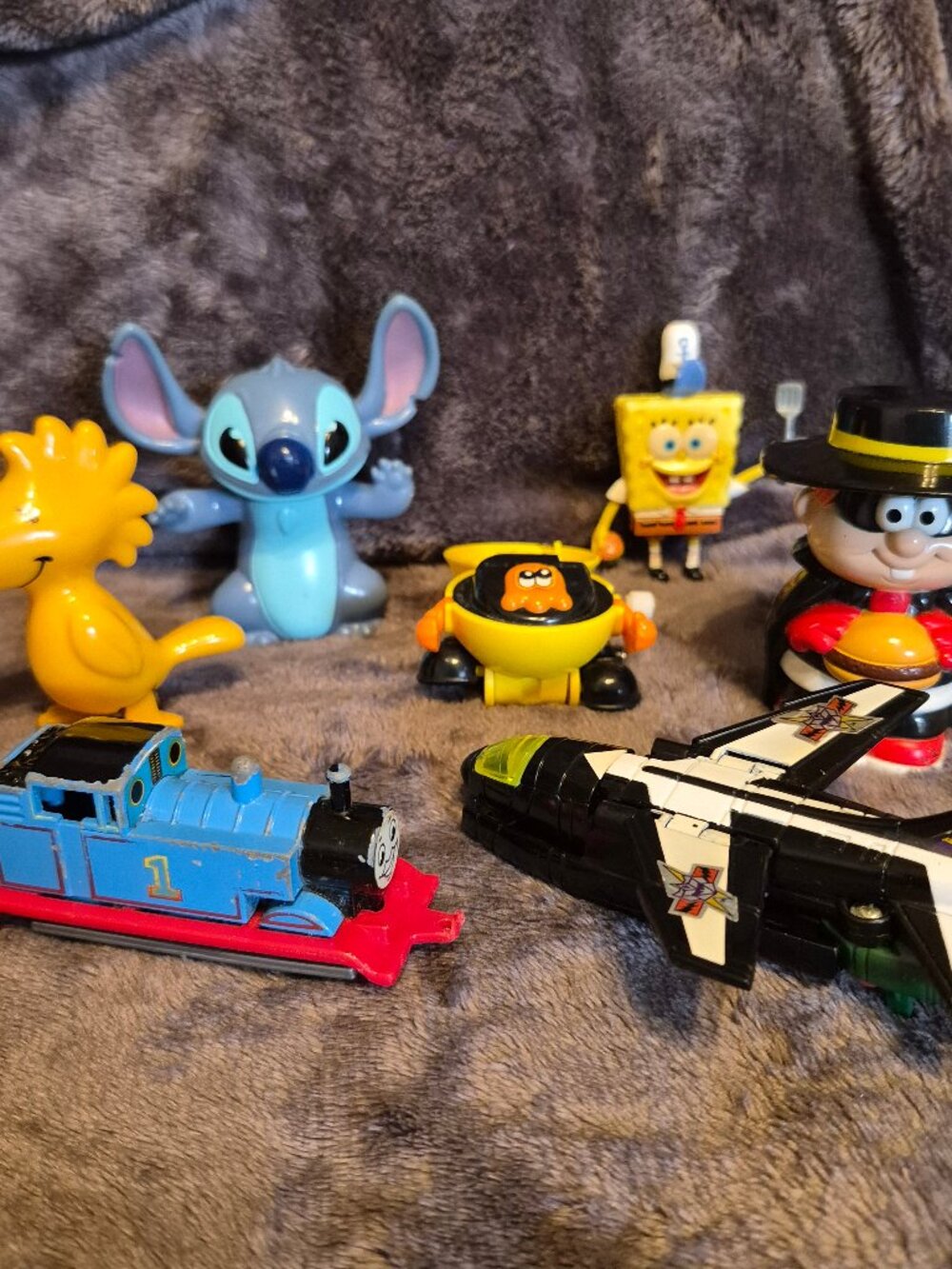 Mixed Kids Action Figure Toy Lot - Disney Happy Meal Transformers Characters 7pc